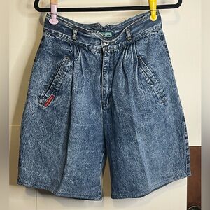 VTG 90s Jordache Women’s Size 14 (Waist 30) Blue High Waist Denim Mom Shorts
